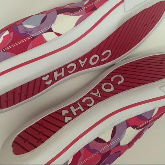 Coach Bev Pink Kaleidoscope Slip On Sneakers - Picture 6 of 14